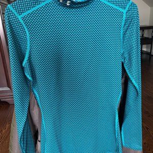 Blue with stars, Under Armour UA Coldgear Mock top, size S